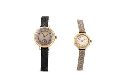 Lot 415 - A VINTAGE 14CT GOLD LADY'S WRISTWATCH,...