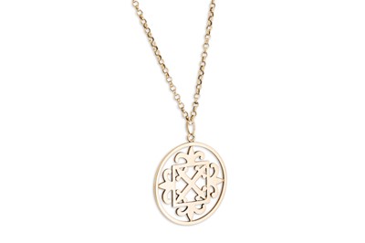 Lot 375 - A MODERN 9CT YELLOW GOLD MEDALLION, depicting...