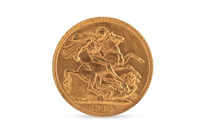 Lot 450 - A GEORGE V 1914 ENGLISH FULL GOLD SOVEREIGN...