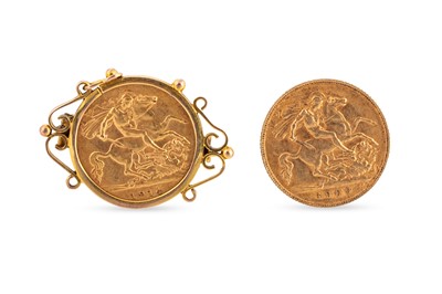 Lot 451 - AN EDWARDIAN GOLD HALF SOVEREIGN, 22 ct.,...