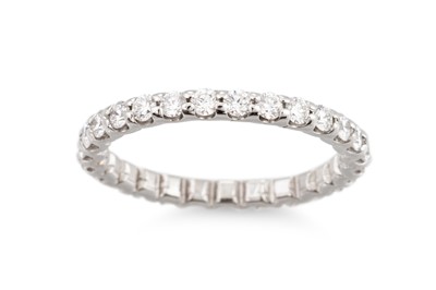 Lot 206 - A DIAMOND FULL BANDED ETERNITY RING, the...