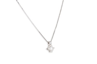 Lot 272 - A DIAMOND SOLITAIRE PENDANT, mounted in 18ct...