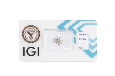 Lot 295 - AN UNMOUNTED BRILLIANT CUT DIAMOND, together...