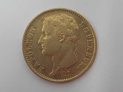 Lot 457 - ONE X 1808 20 FRANC EMPEROR NAPOLEON FRENCH...