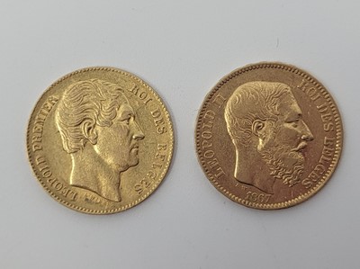 Lot 459 - TWO X 20 FRANC HUNGARIAN GOLD COINS 1865, 1867,...