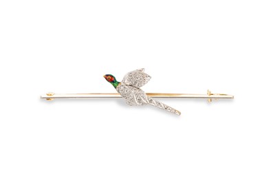 Lot 348 - AN EARLY 20TH CENTURY PHEASANT BROOCH,...