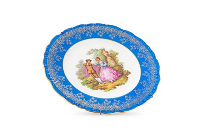 Lot 530 - A POST WAR LIMOGES DECORATIVE WALL PLATE,...