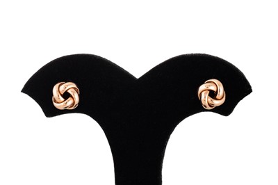 Lot 14 - A PAIR OF 9CT GOLD KNOT EARRINGS, gross weight...