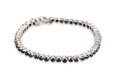 Lot 78 - A STONE SET BRACELET, mounted in silver,...