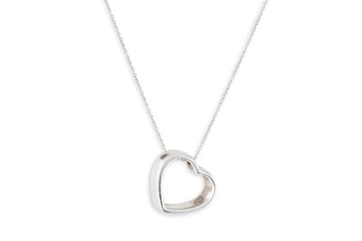 Lot 378 - A SILVER PENDANT, in the form of a heart,...