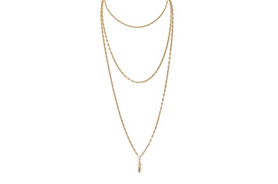 Lot 54 - A  VINTAGE 15CT GOLD MARINE LINK MUFF CHAIN,...
