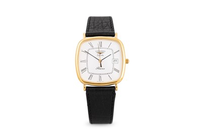 Lot 396 - A GENT'S LONGINES WRISTWATCH, Roman numerals,...