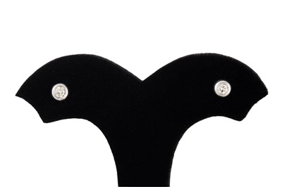 Lot 89 - A PAIR OF WHITE GOLD DIAMOND STUD EARRINGS,...