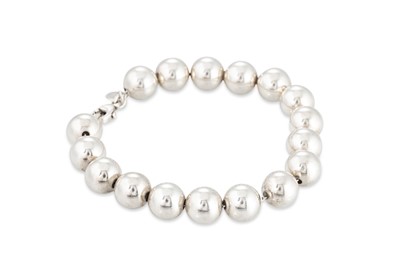 Lot 97 - A SILVER BRACELET, stamped Tiffany & Co., 7"...