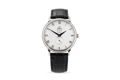 Lot 404 - AN OMEGA DE VILLE WRISTWATCH, silvered dial,...