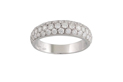 Lot 172 - A DIAMOND PAVÉ SET BAND, mounted in 18ct white...