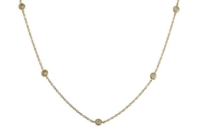 Lot 223 - A DIAMOND SET CHAIN, mounted in 18ct yellow...