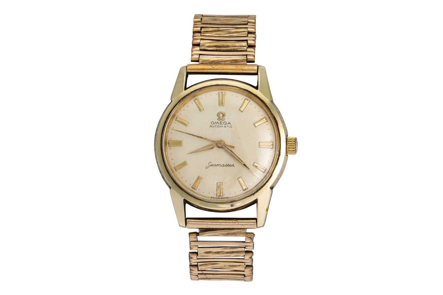 Lot 66 - A GOLD AND STEEL VINTAGE OMEGA SEAMASTER WRIST...