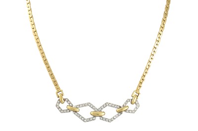 Lot 71 - A DIAMOND SET NECKLACE, mounted in 18ct yellow...