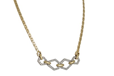 Lot 71 - A DIAMOND SET NECKLACE, mounted in 18ct yellow...