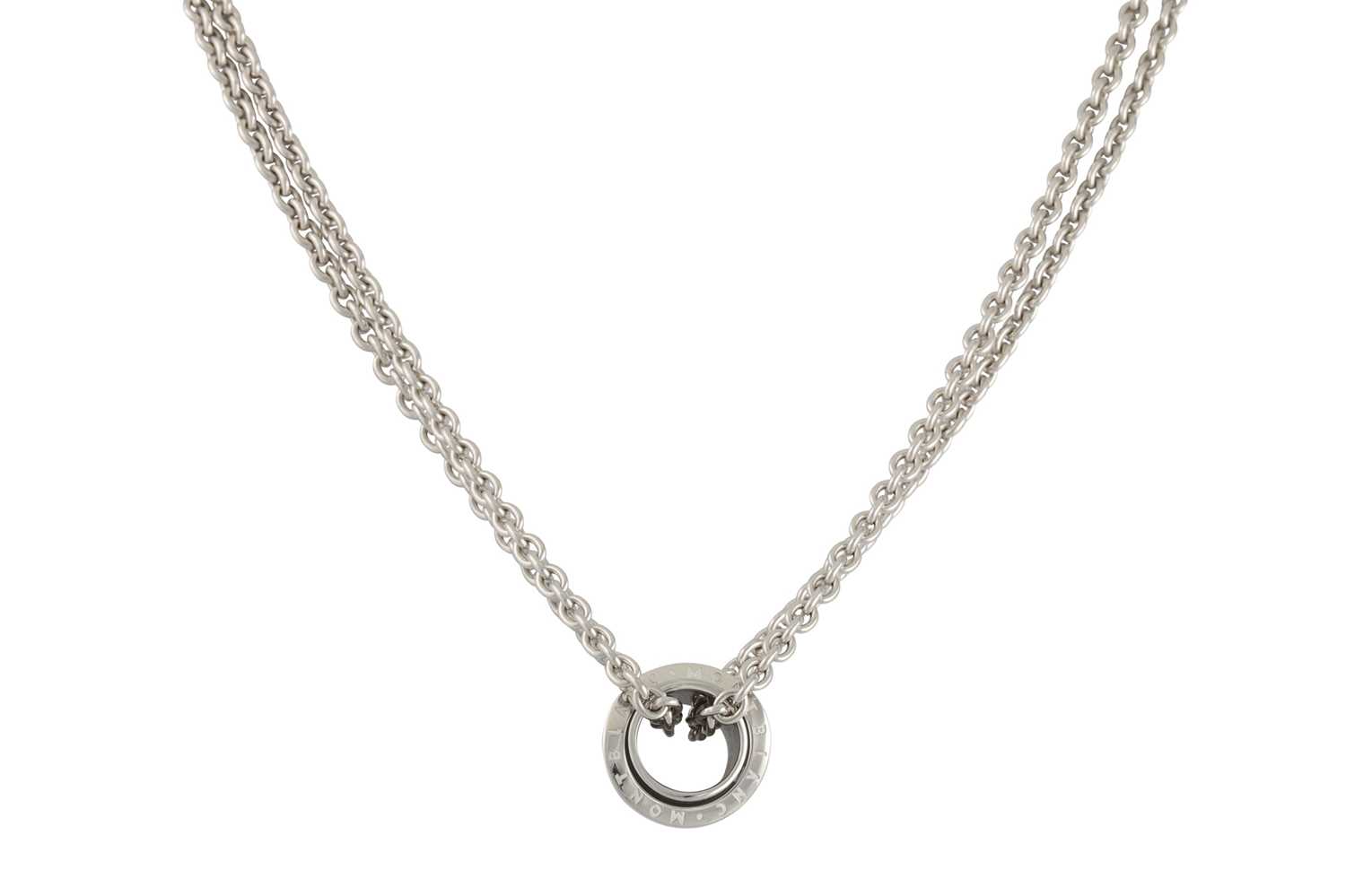 Lot 294 - A SILVER MONT BLANC PENDANT, suspended on a chain