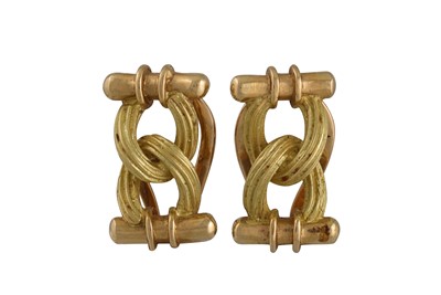 Lot 295 - A PAIR OF 18CT GOLD EARRINGS, in the form of...