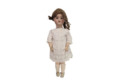 Lot 472 - A FRENCH ANTIQUE CHINA DOLL, with jointed...