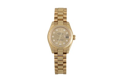 Lot 388 - A SUPERB 18CT GOLD LADY'S ROLEX OYSTER...