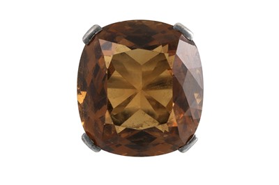 Lot 363 - A VINTAGE GEORGE FOUQUET CITRINE RING, the...