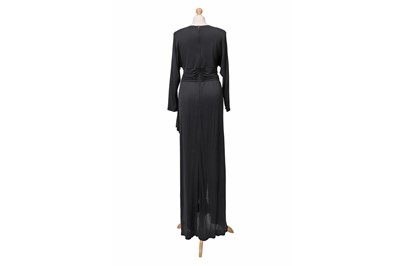 Lot 86 - THREE SEQUINNED EVENING DRESSES, two black...