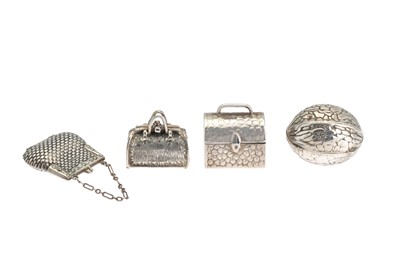Lot 9 - THREE STERLING SILVER NOVELTY ITEMS, (.925) in...