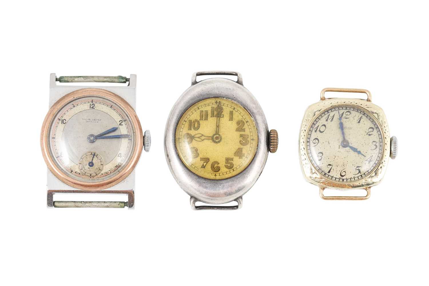 Lot 392 - AN INTERESTING COLLECTION OF THREE WATCH HEADS,...