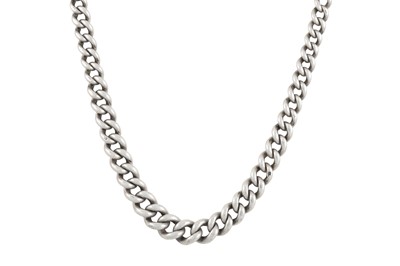 Lot 36 - AN ANTIQUE SILVER CURB NECKLACE, with...
