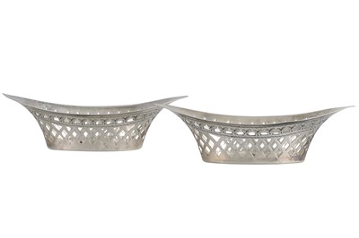 Lot 521 - A PAIR OF GEORGE V SILVER SCOTTISH PIERCED...