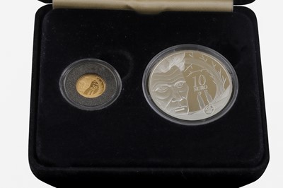 Lot 526 - A SILVER PROOF €10 SAMUEL BECKETT COIN SET,...