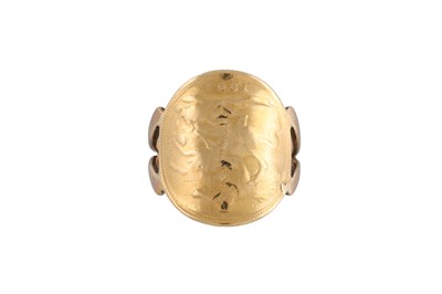 Lot 371 - A GOLD SOVEREIGN, mounted as a ring, size M-N