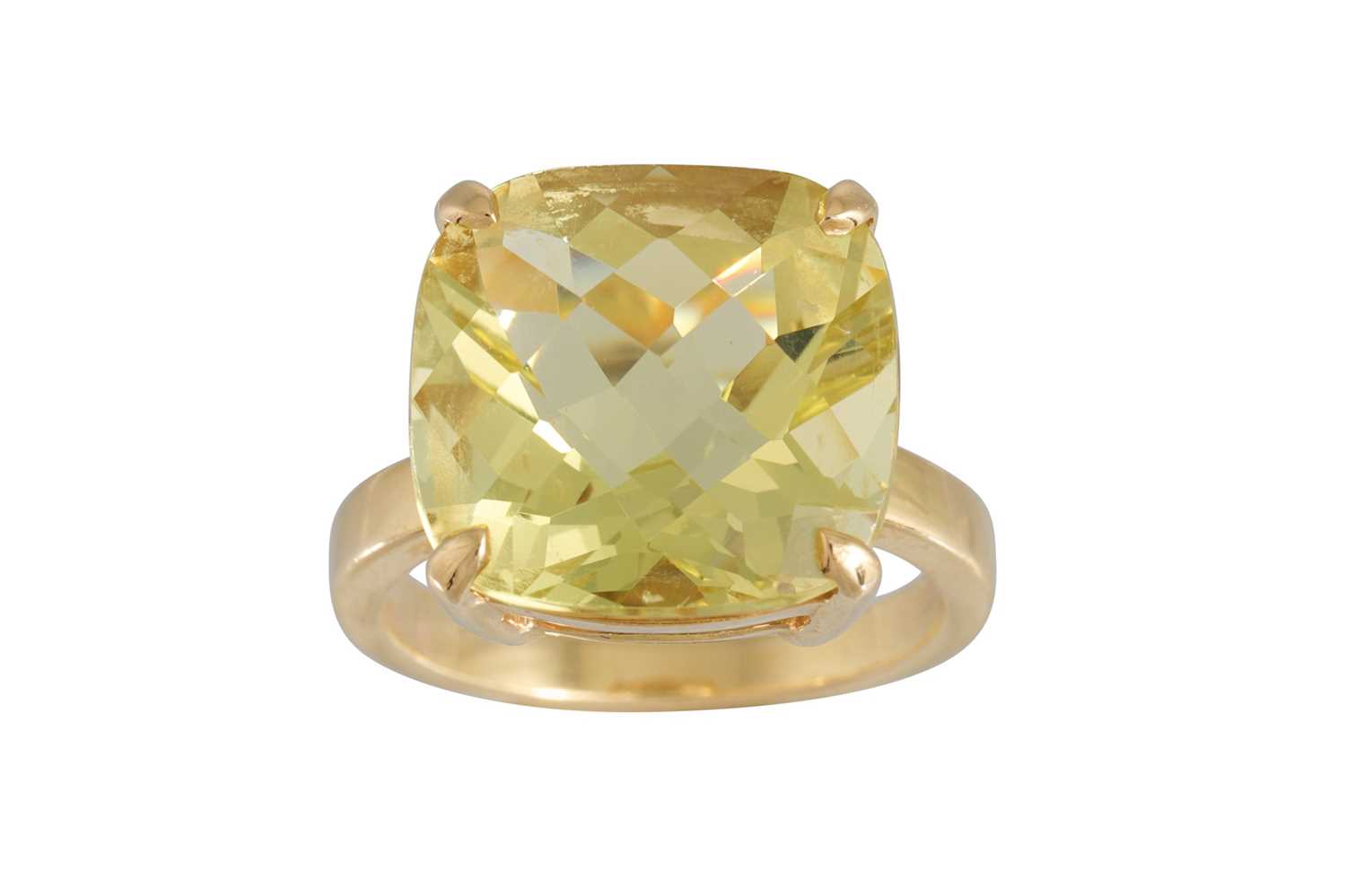 Lot 77 - A TIFFANY & CO 'SPARKLERS' YELLOW CITRINE RING,...