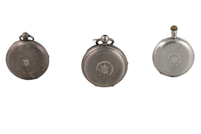 Lot 458 - A COLECTION OF THREE ANTIQUE OPEN FACE POCKET...