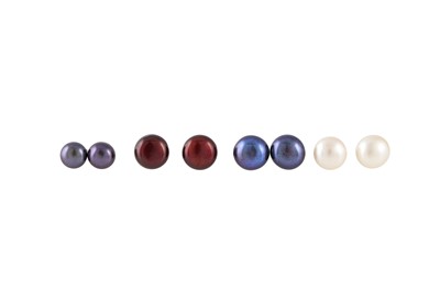 Lot 102 - FIVE SETS OF CULTURED PEARL EARRINGS