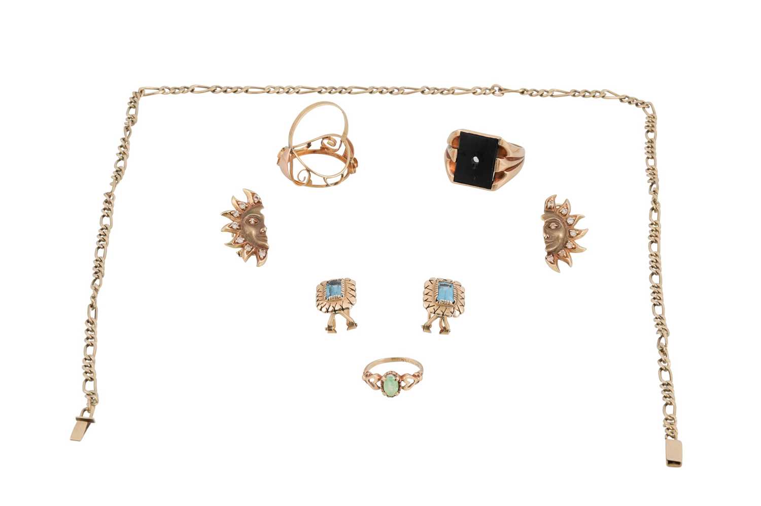 Lot 280 - A COLLECTION OF 9CT AND 10CT JEWELLERY,...