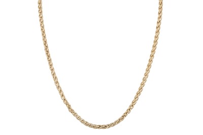 Lot 92 - A 9CT GOLD ROPE LINK NECKCHAIN, 19", 29.1 g