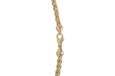 Lot 92 - A 9CT GOLD ROPE LINK NECKCHAIN, 19", 29.1 g