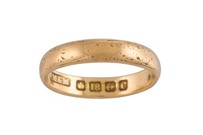 Lot 162 - THREE GOLD BAND RINGS, 2 x 18ct gold and 1 x...