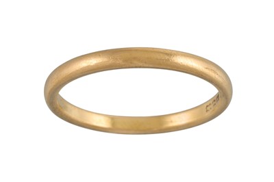 Lot 18 - THREE GOLD BAND RINGS, 2 x 18ct gold and 1 x...