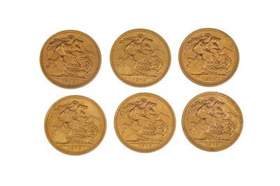 Lot 474 - 6 X 1978 FULL GOLD SOVEREIGN ENGLISH COINS,...