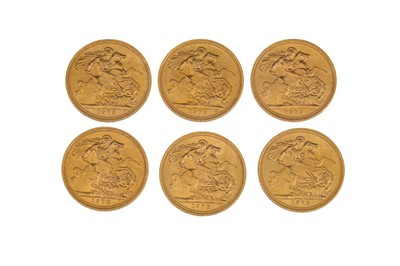 Lot 475 - 6 X 1978 FULL GOLD SOVEREIGN ENGLISH COINS,...
