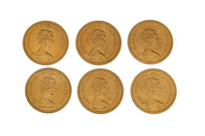 Lot 476 - 6 X 1978 FULL GOLD SOVEREIGN ENGLISH COINS,...