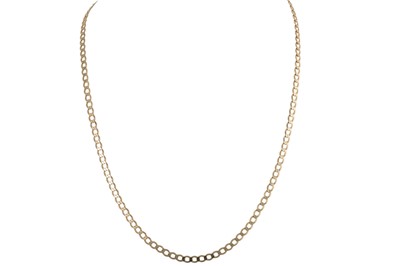 Lot 83 - A 9CT GOLD CURB LINK NECK CHAIN, 5.4 g