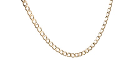Lot 83 - A 9CT GOLD CURB LINK NECK CHAIN, 5.4 g