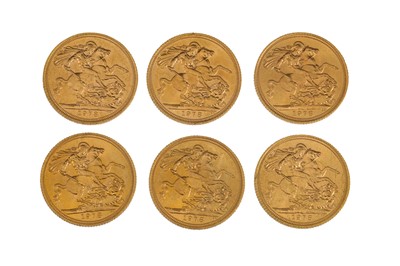 Lot 477 - 6 X 1978 FULL GOLD SOVEREIGN ENGLISH COINS,...